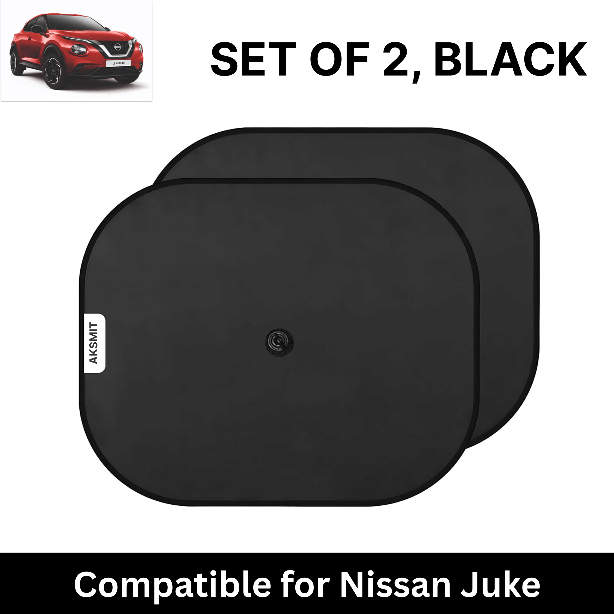Car Sun Shade for Side Windows (Black, Set of 2) with vaccum Suction Cups for Nissan Juke Car Sun Shade for Side Windows (Black, Set of 2) with vaccum Suction Cups for Nissan Juke