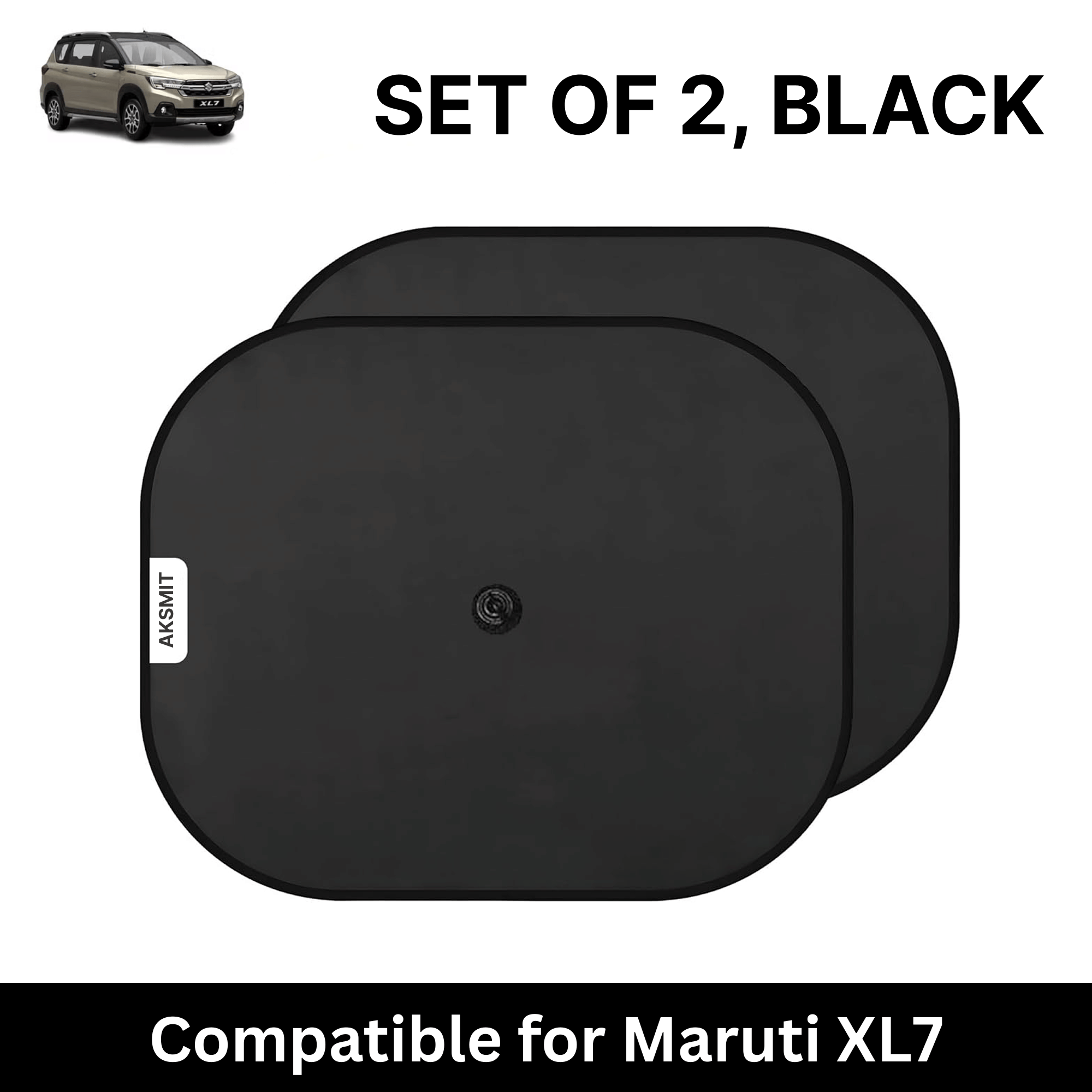 Car Sun Shade for Side Windows (Black, Set of 2) with vaccum Suction Cups for Maruti XL7 Car Sun Shade for Side Windows (Black, Set of 2) with vaccum Suction Cups for Maruti XL7