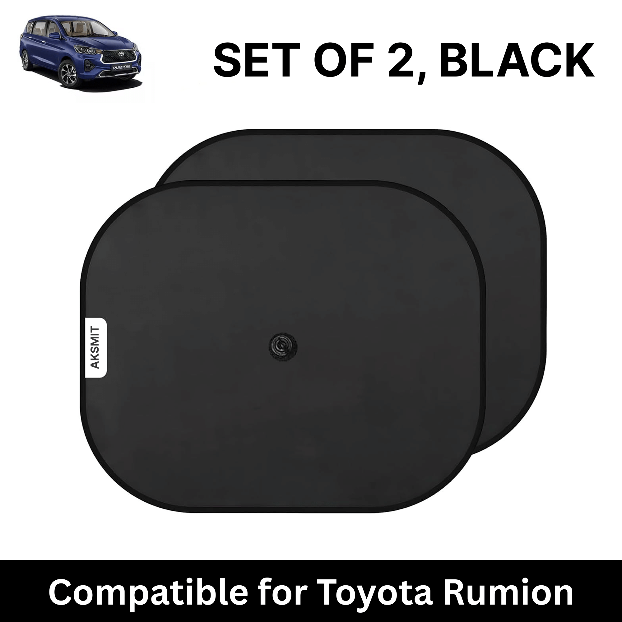 Car Sun Shade for Side Windows (Black, Set of 2) with vaccum Suction Cups for Toyota Rumion Car Sun Shade for Side Windows (Black, Set of 2) with vaccum Suction Cups for Toyota Rumion