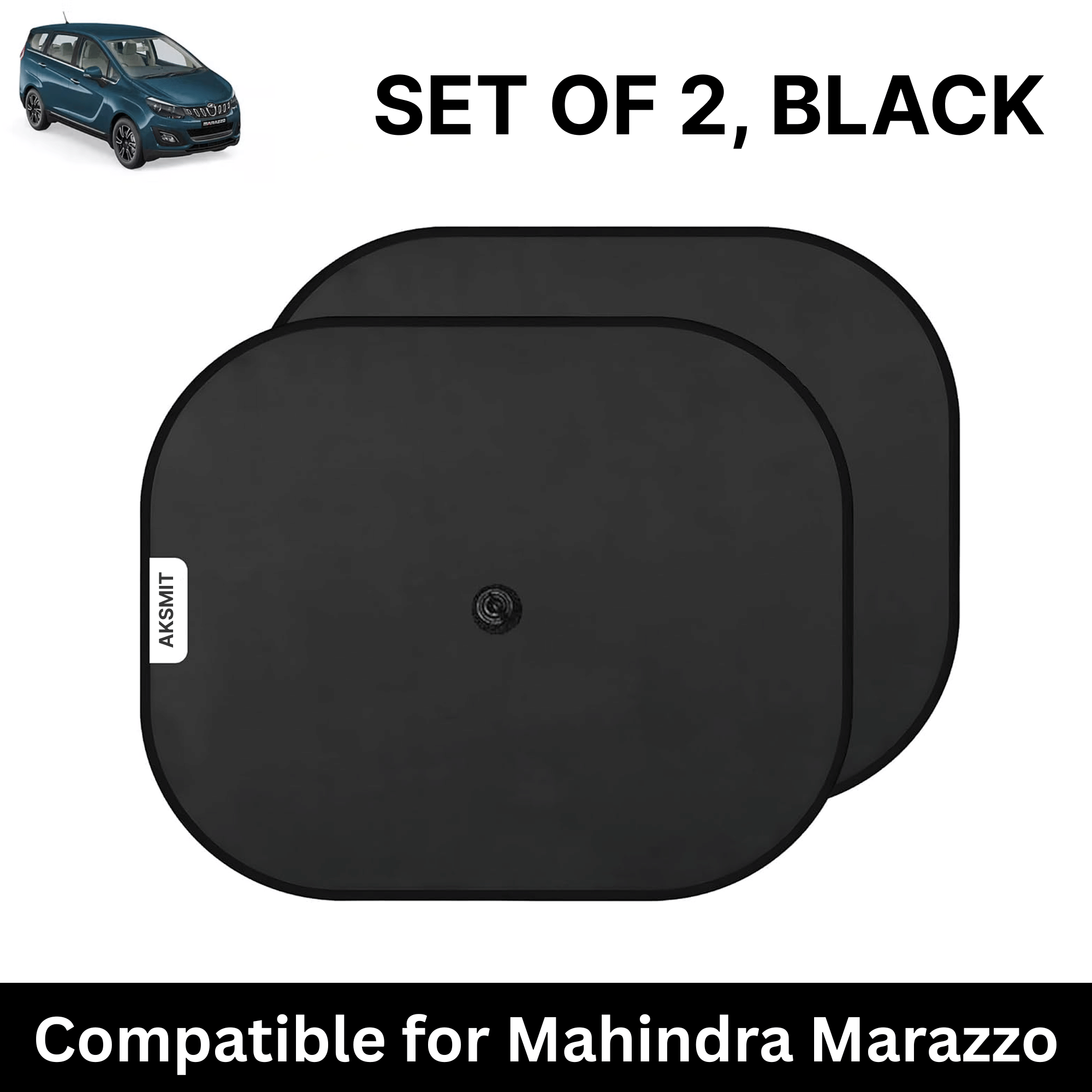 Car Sun Shade for Side Windows (Black, Set of 2) with vaccum Suction Cups for Mahindra Marazzo Car Sun Shade for Side Windows (Black, Set of 2) with vaccum Suction Cups for Mahindra Marazzo