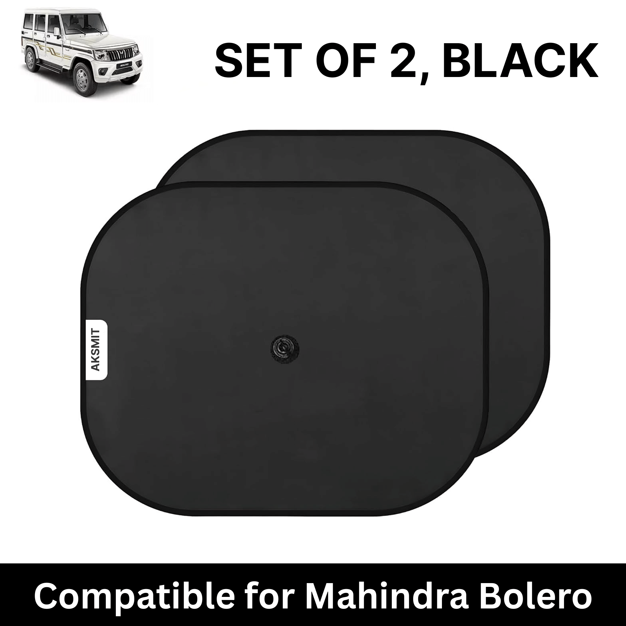 Car Sun Shade for Side Windows (Black, Set of 2) with vaccum Suction Cups for Mahindra Bolero Car Sun Shade for Side Windows (Black, Set of 2) with vaccum Suction Cups for Mahindra Bolero