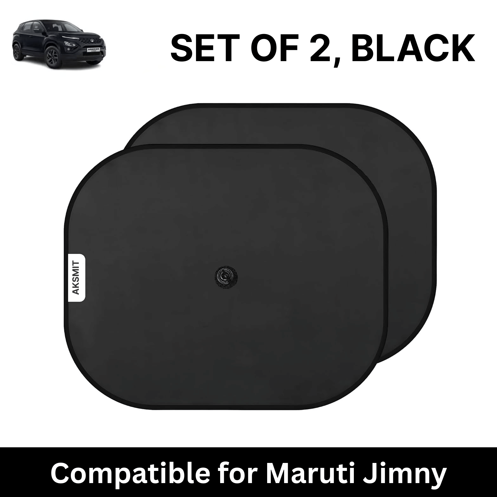     			Car Sun Shade for Side Windows (Black, Set of 2) with vaccum Suction Cups for Maruti Jimny