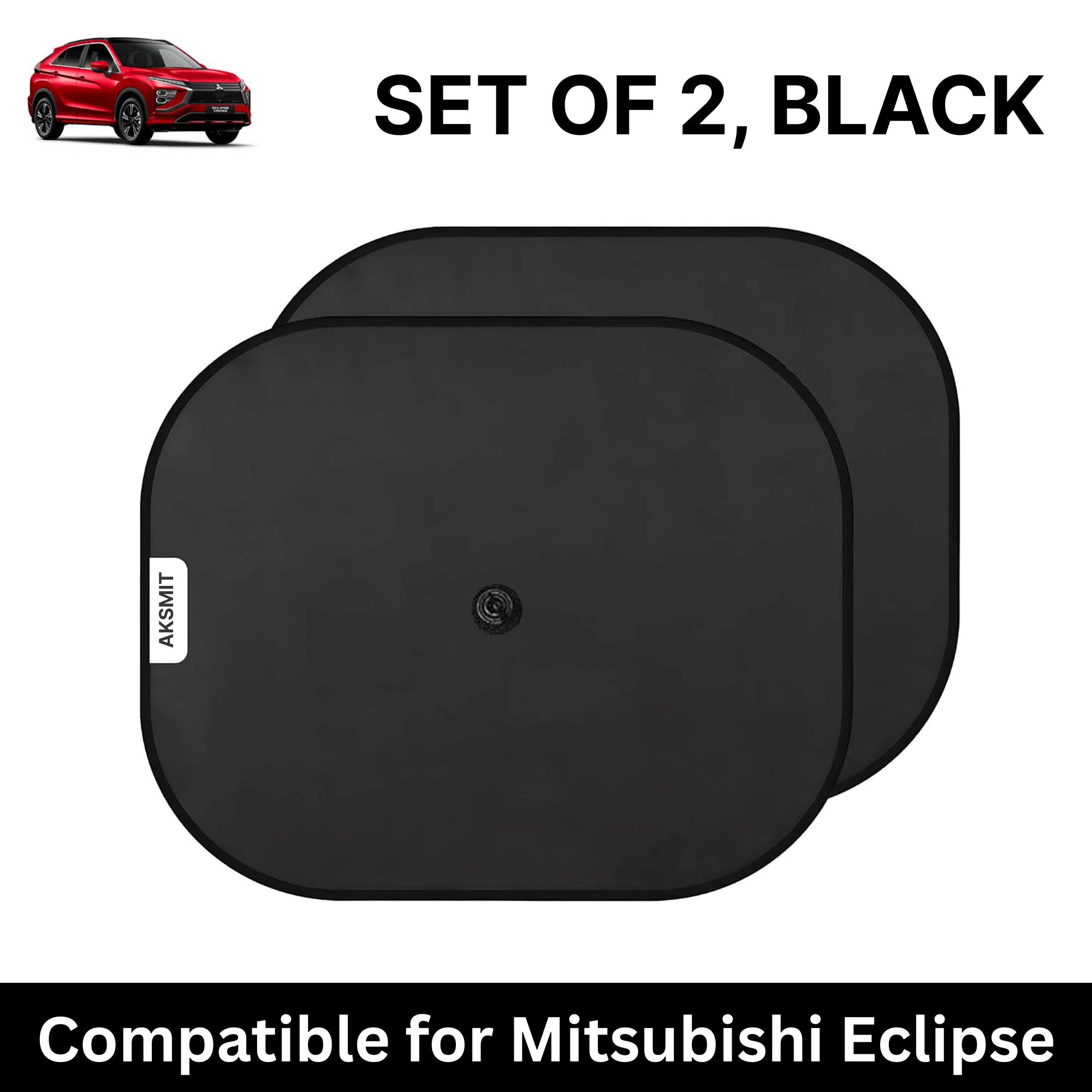 Car Sun Shade for Side Windows (Black, Set of 2) with vaccum Suction Cups for Mitsubishi Eclipse Cross Car Sun Shade for Side Windows (Black, Set of 2) with vaccum Suction Cups for Mitsubishi Eclipse Cross