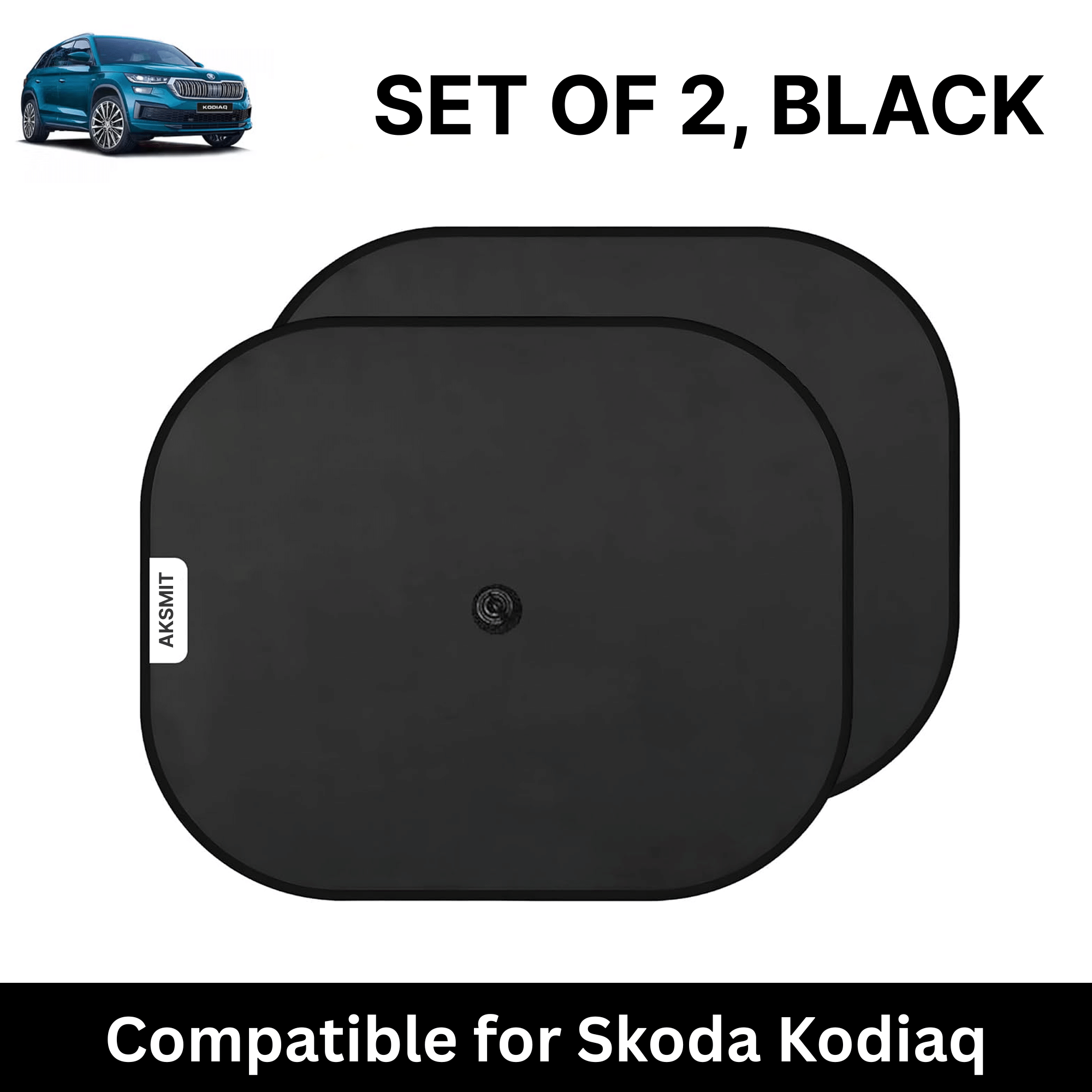 Car Sun Shade for Side Windows (Black, Set of 2) with vaccum Suction Cups for Skoda Kodiaq Car Sun Shade for Side Windows (Black, Set of 2) with vaccum Suction Cups for Skoda Kodiaq