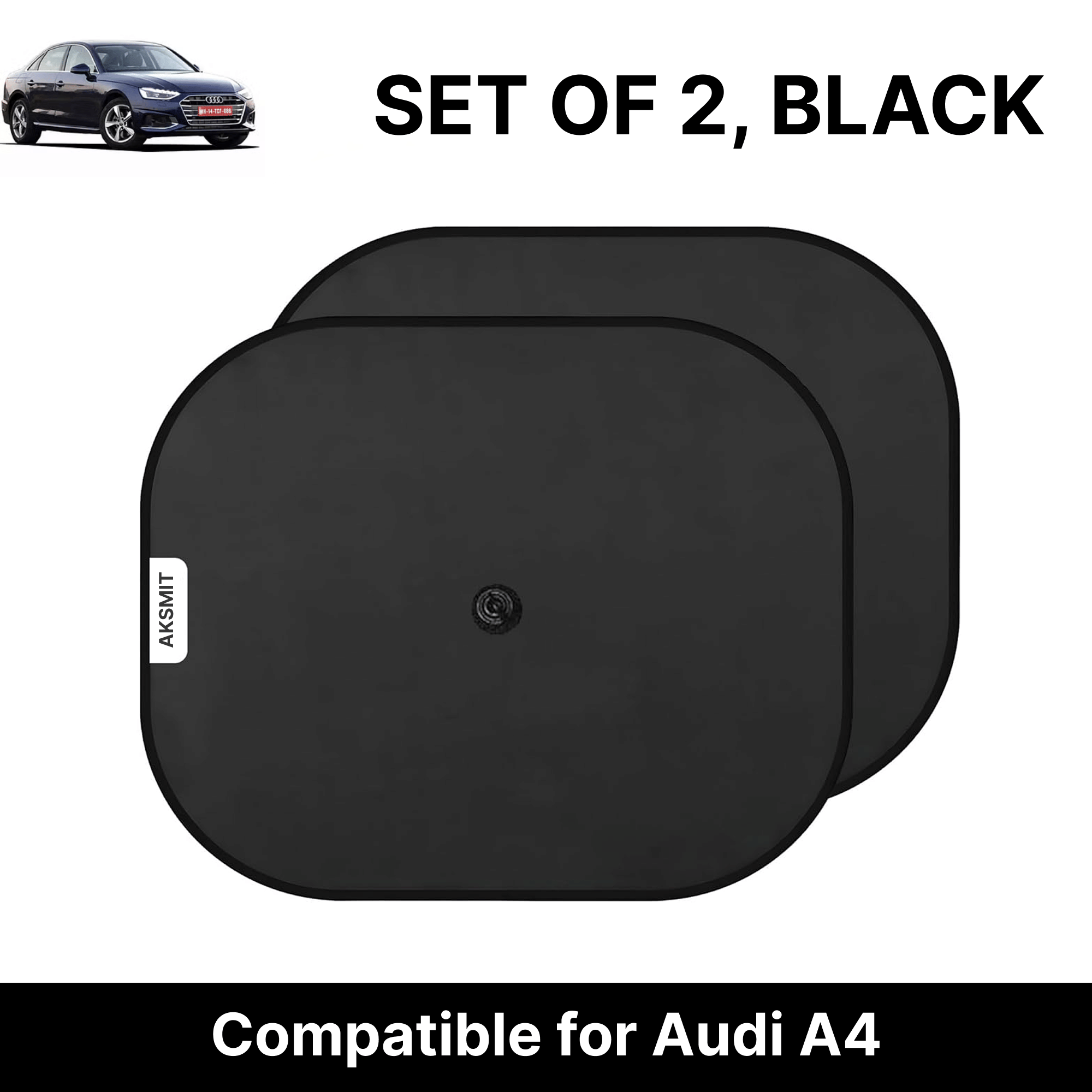 Car Sun Shade for Side Windows (Black, Set of 2) with vaccum Suction Cups for Audi A4     			Car Sun Shade for Side Windows (Black, Set of 2) with vaccum Suction Cups for Audi A4