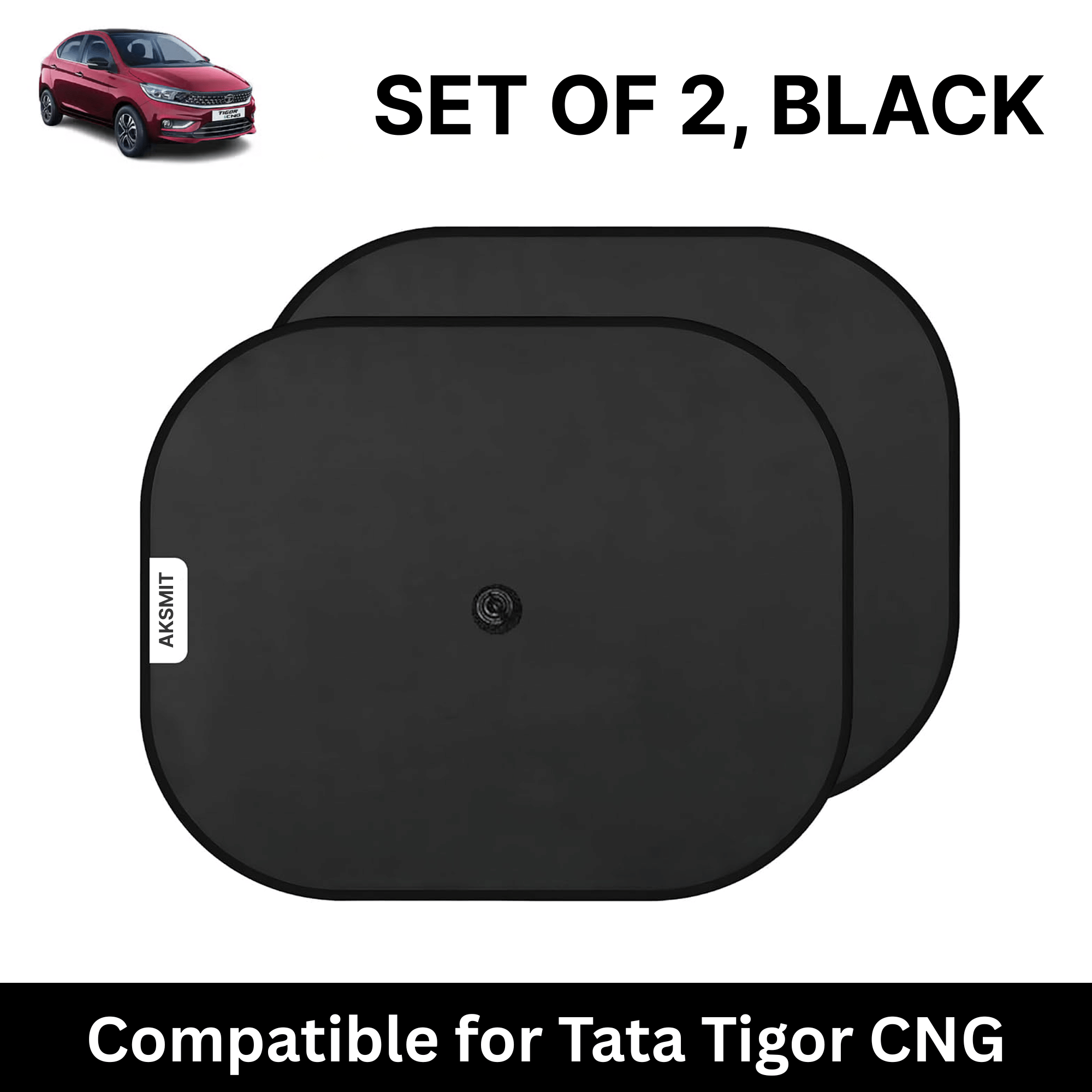 Car Sun Shade for Side Windows (Black, Set of 2) with vaccum Suction Cups for Tata Tigor CNG Car Sun Shade for Side Windows (Black, Set of 2) with vaccum Suction Cups for Tata Tigor CNG