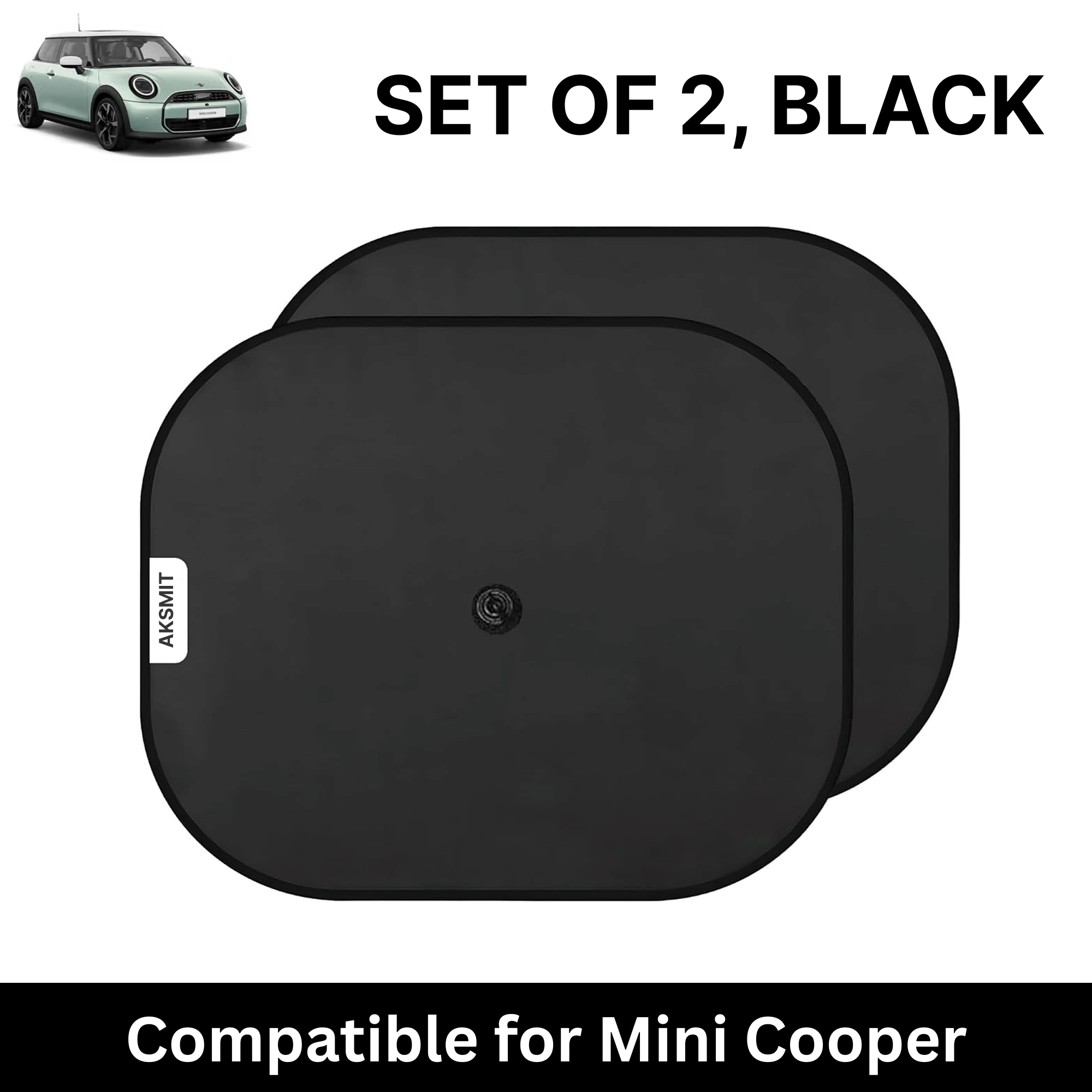 Car Sun Shade for Side Windows (Black, Set of 2) with vaccum Suction Cups for Mini Cooper Car Sun Shade for Side Windows (Black, Set of 2) with vaccum Suction Cups for Mini Cooper