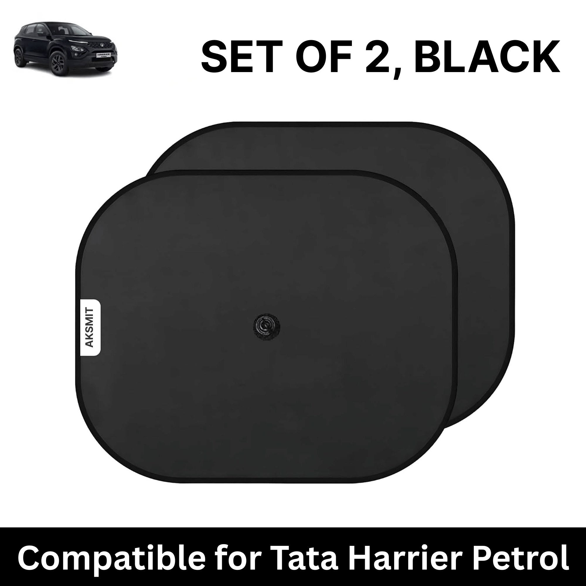 Car Sun Shade for Side Windows (Black, Set of 2) with vaccum Suction Cups for Tata Harrier Petrol Car Sun Shade for Side Windows (Black, Set of 2) with vaccum Suction Cups for Tata Harrier Petrol