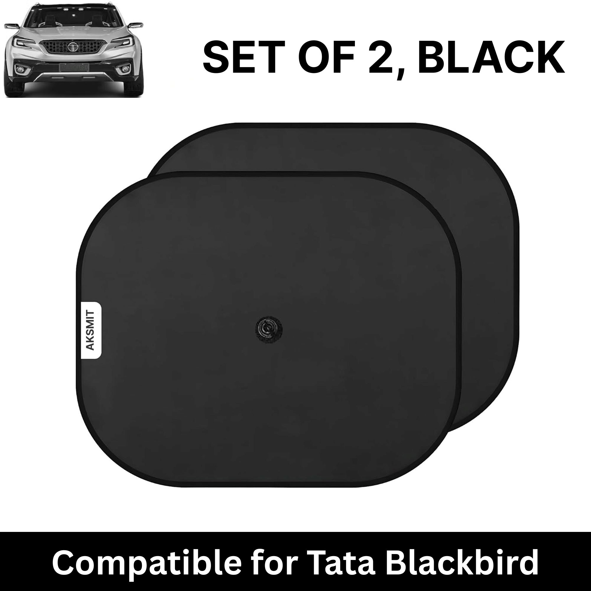 Car Sun Shade for Side Windows (Black, Set of 2) with vaccum Suction Cups for Tata Blackbird Car Sun Shade for Side Windows (Black, Set of 2) with vaccum Suction Cups for Tata Blackbird