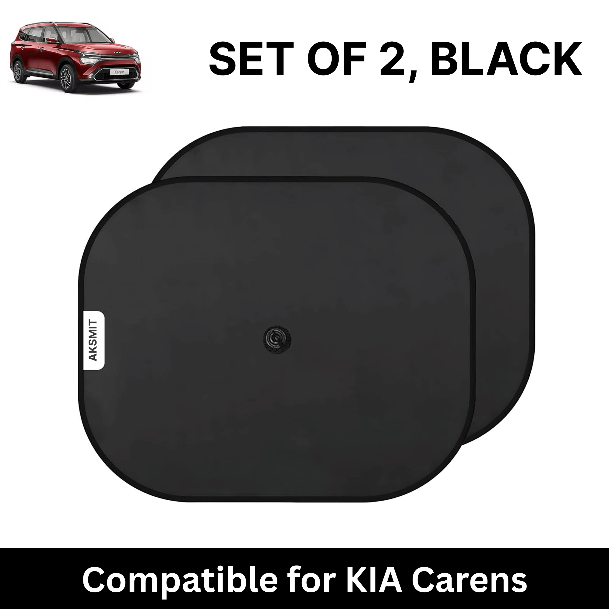 Car Sun Shade for Side Windows (Black, Set of 2) with vaccum Suction Cups for KIA Carens Car Sun Shade for Side Windows (Black, Set of 2) with vaccum Suction Cups for KIA Carens