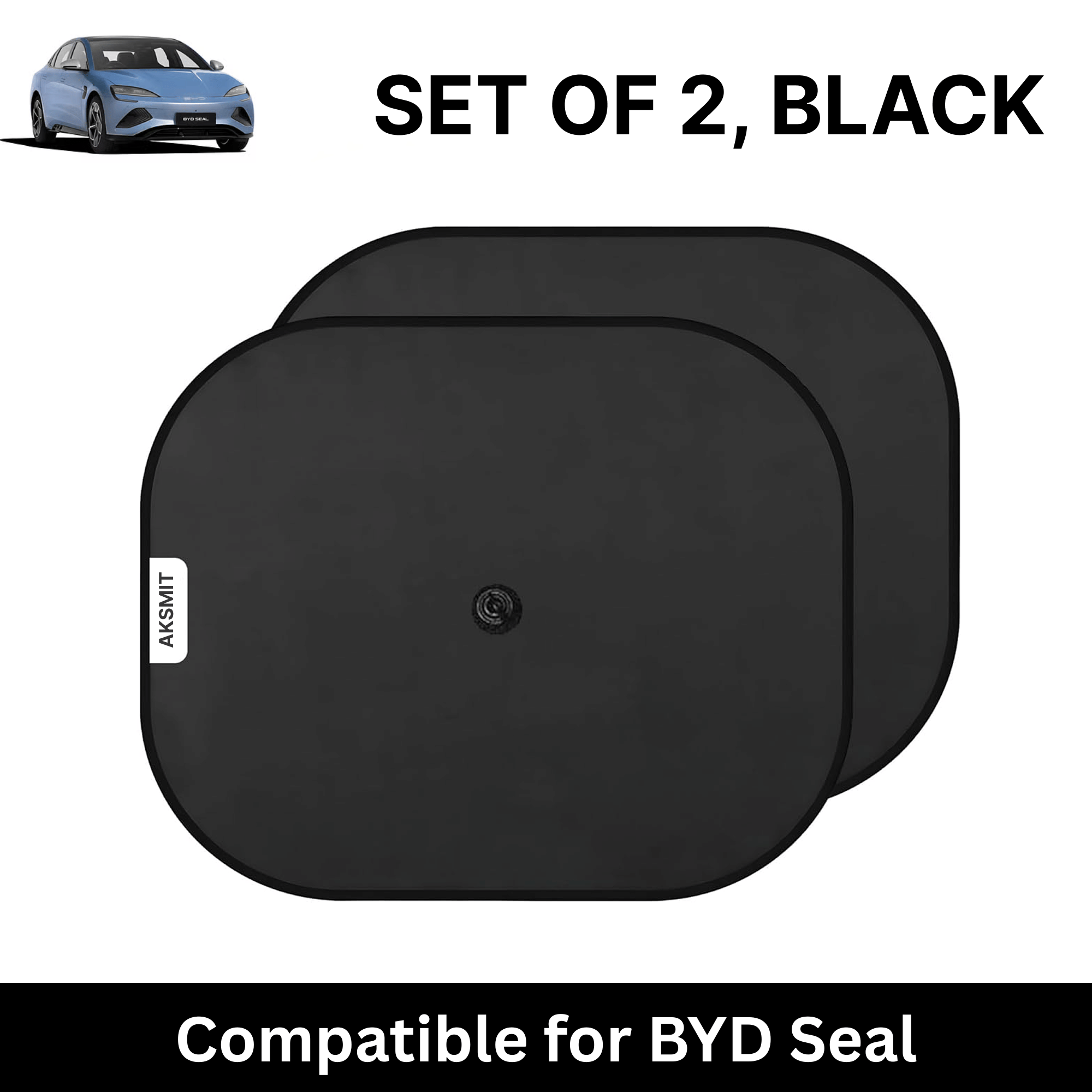 Car Sun Shade for Side Windows (Black, Set of 2) with vaccum Suction Cups for BYD Seal Car Sun Shade for Side Windows (Black, Set of 2) with vaccum Suction Cups for BYD Seal