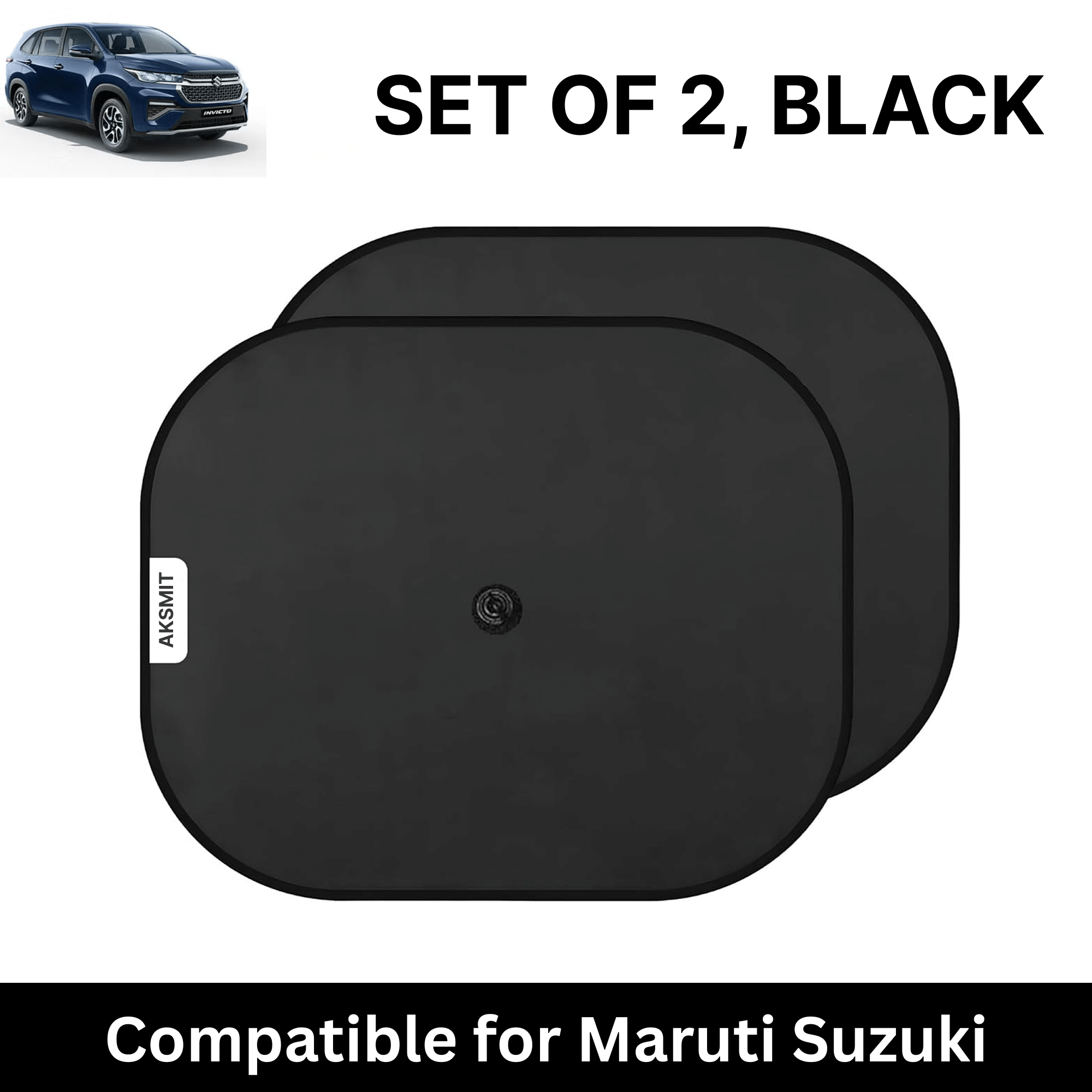 Car Sun Shade for Side Windows (Black, Set of 2) with vaccum Suction Cups for Maruti Suzuki Invicto Car Sun Shade for Side Windows (Black, Set of 2) with vaccum Suction Cups for Maruti Suzuki Invicto