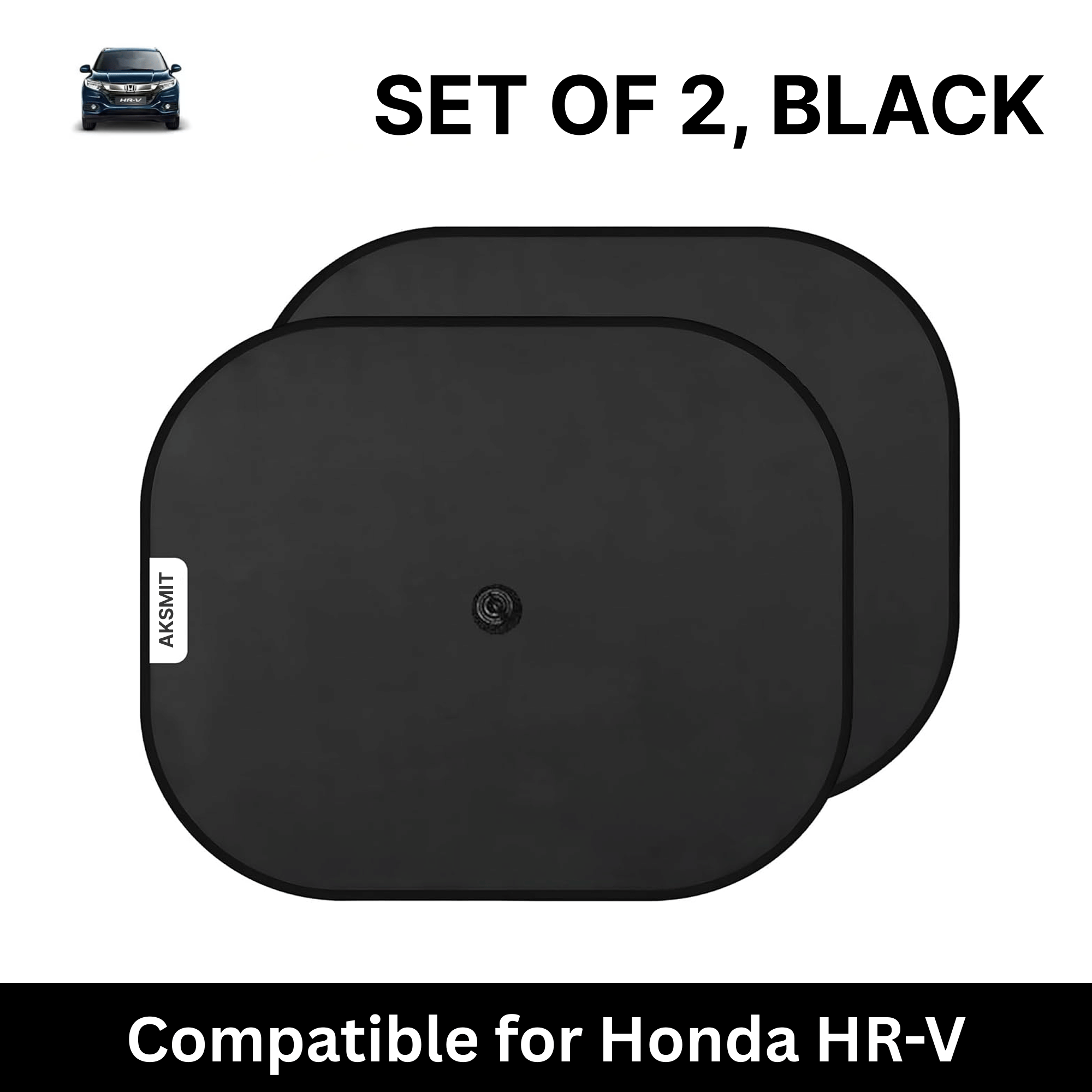 Car Sun Shade for Side Windows (Black, Set of 2) with vaccum Suction Cups for Honda HR-V Car Sun Shade for Side Windows (Black, Set of 2) with vaccum Suction Cups for Honda HR-V
