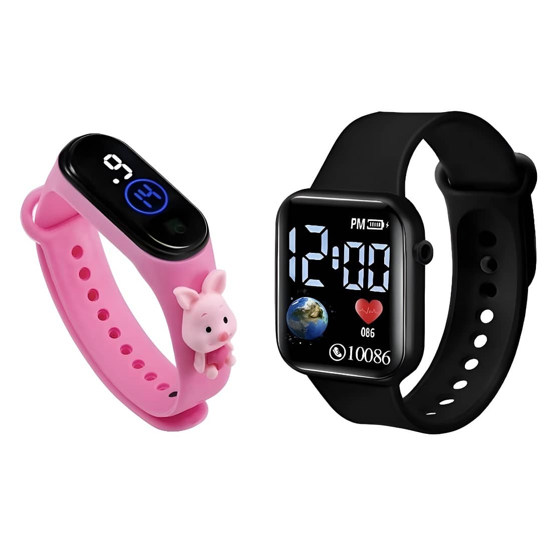 DECLASSE Black Dial Digital Girls Watch ( Pack Of 2 )