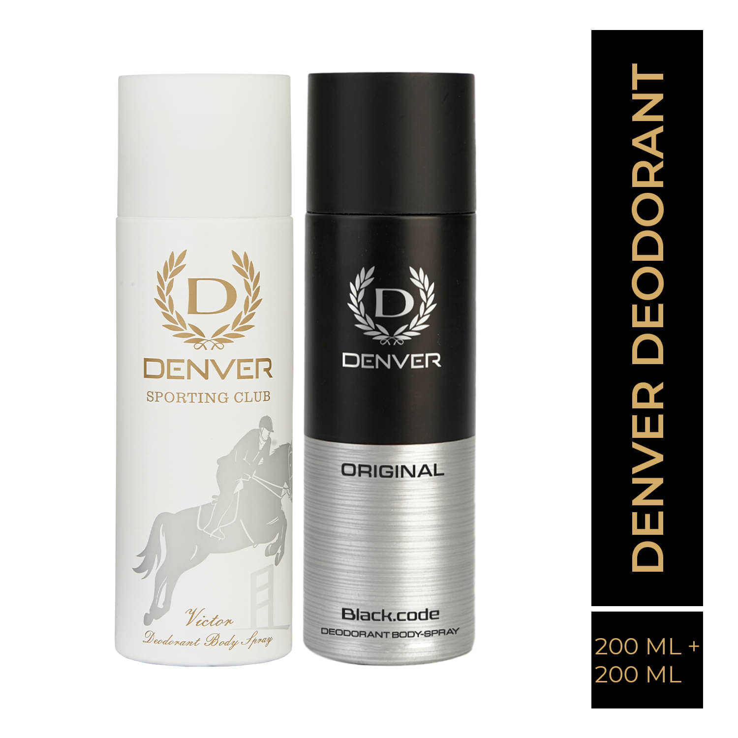 Denver Sporting Club Victor & Black Code Deodorant Spray for Men 400 ml ( Pack of 2 ) Denver Sporting Club Victor & Black Code Deodorant Spray for Men 400 ml ( Pack of 2 )