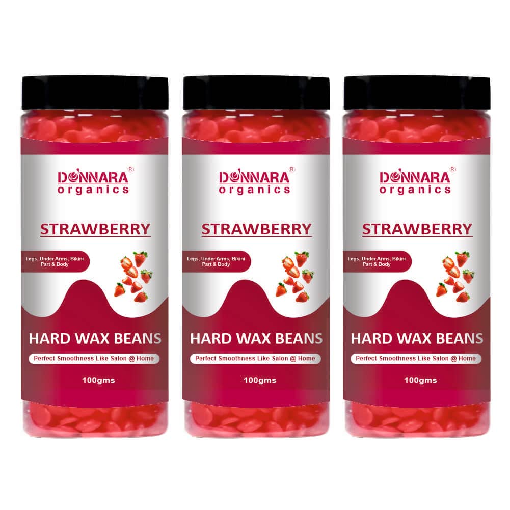 Donnara Organics Hard Wax Beans 100g Pack of 3 Waxing Kit 100 g Pack of 3