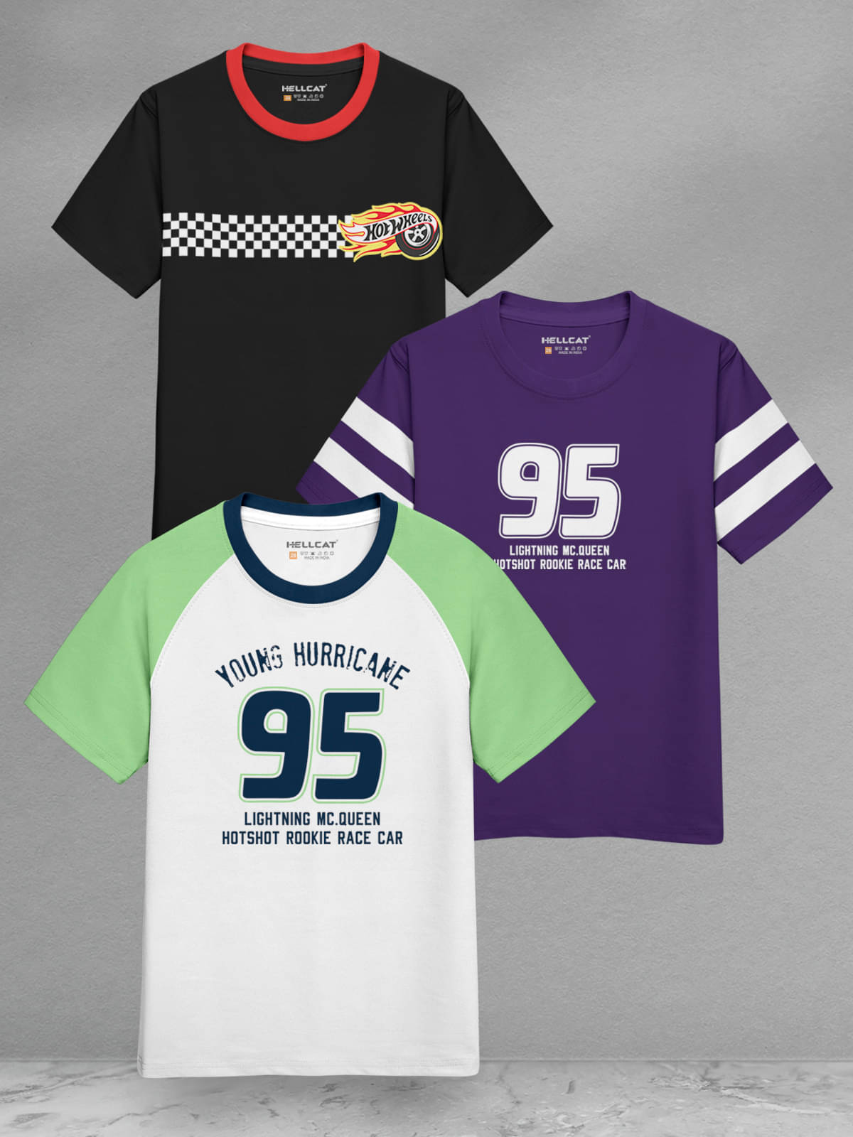     			HELLCAT Pack of 3 Boys Cotton Blend T-Shirt ( Multicolor 2 )