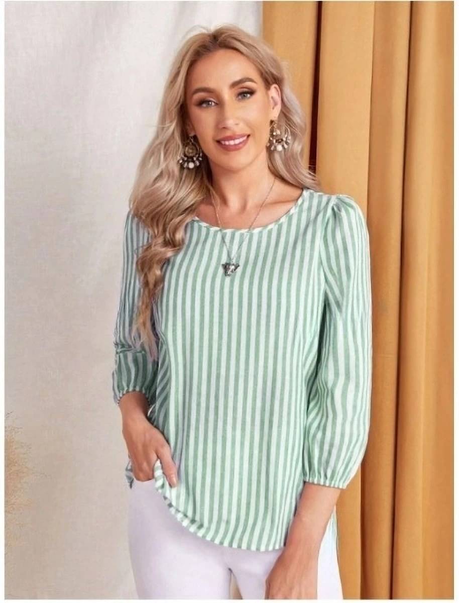 INNAYARA DIVIRTA Women's Cotton Blend Regular Top ( Green ) INNAYARA DIVIRTA Women's Cotton Blend Regular Top ( Green )
