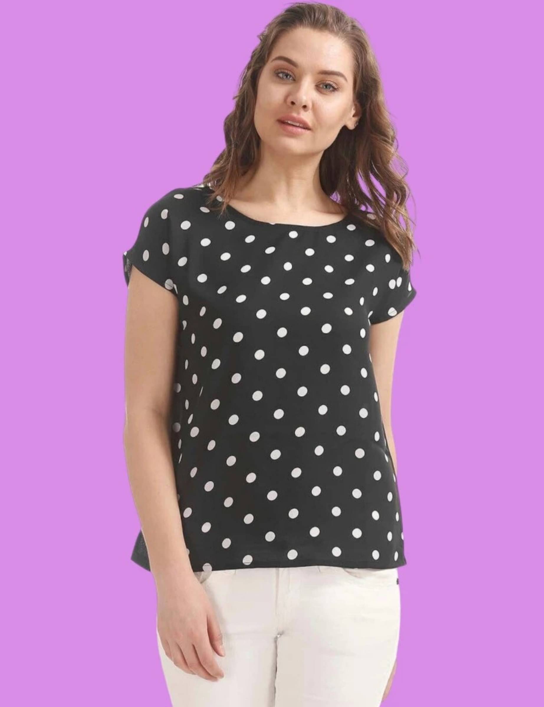 INNAYARA DIVIRTA Women's Crepe Regular Top ( White ) INNAYARA DIVIRTA Women's Crepe Regular Top ( White )