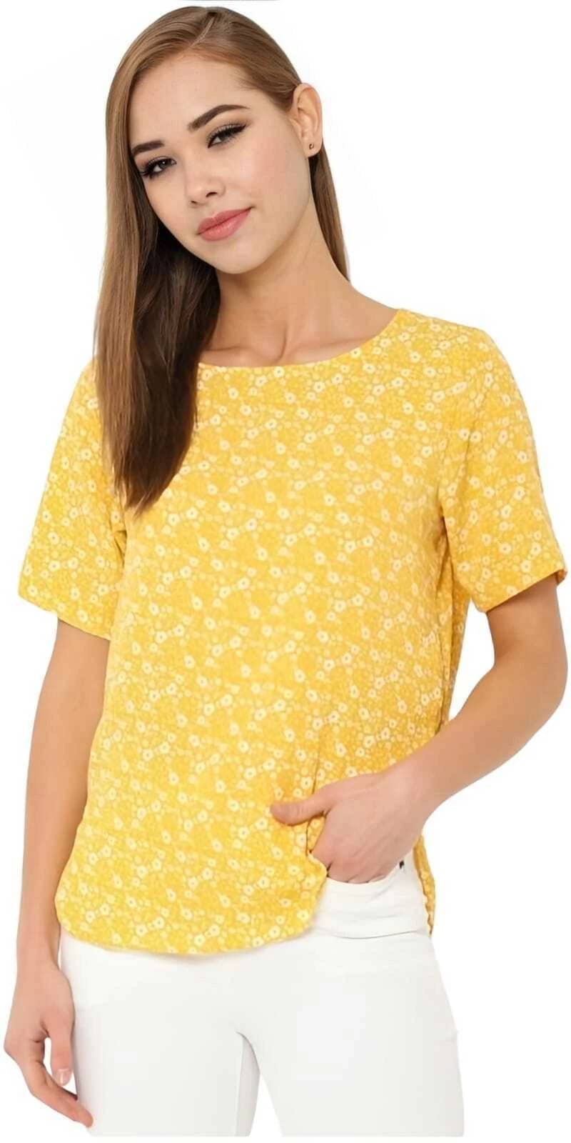 INNAYARA DIVIRTA Women's Crepe Regular Top ( Yellow ) INNAYARA DIVIRTA Women's Crepe Regular Top ( Yellow )