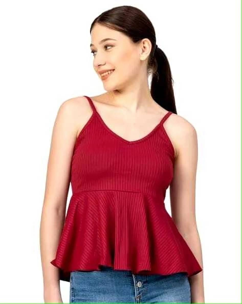 INNAYARA DIVIRTA Women's Hosiery Regular Top ( Maroon ) INNAYARA DIVIRTA Women's Hosiery Regular Top ( Maroon )