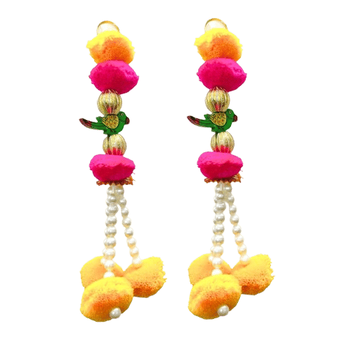 KOOGLY Handmade Door Hanging 1 ft Multi ( Pack of 2 )