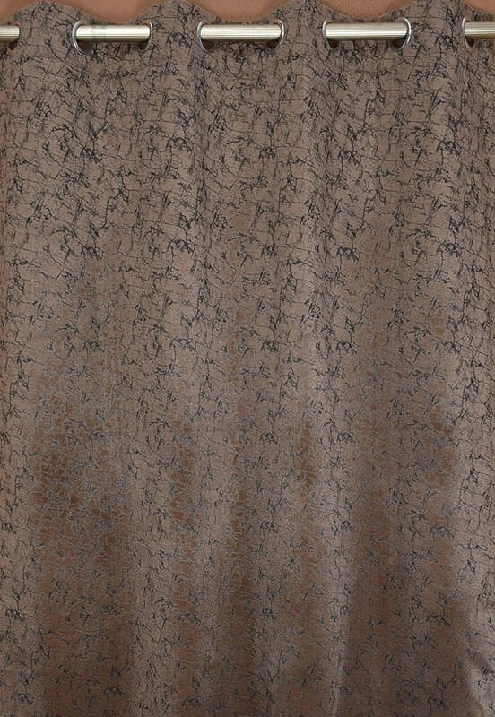     			Kraftiq Homes Abstract Room Darkening Eyelet Curtain 7 ft ( Pack of 1 ) - Brown