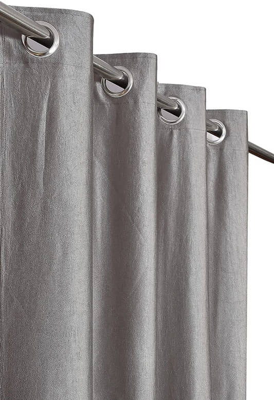 Kraftiq Homes Solid Semi-Transparent Eyelet Curtain 5 ft ( Pack of 1 ) - Grey