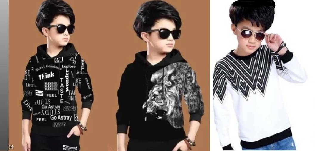     			L Fashion Jeans Pack of 4 Boys Cotton Blend T-Shirt ( Black )