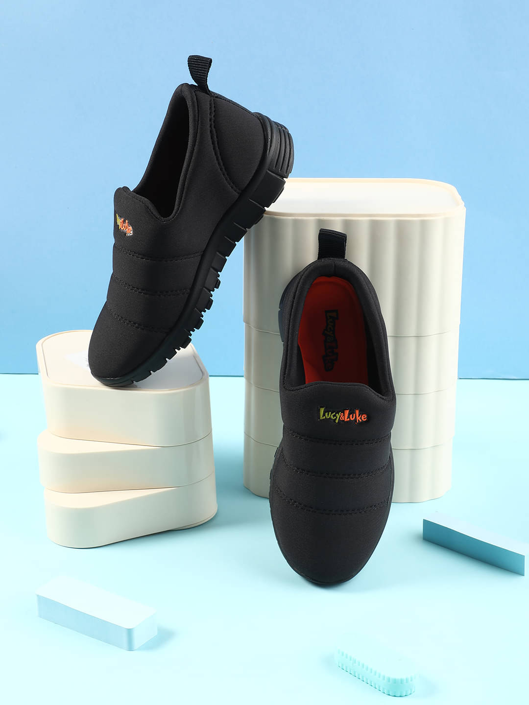     			Liberty - Black Boy's Running Shoes ( 1 Pair )