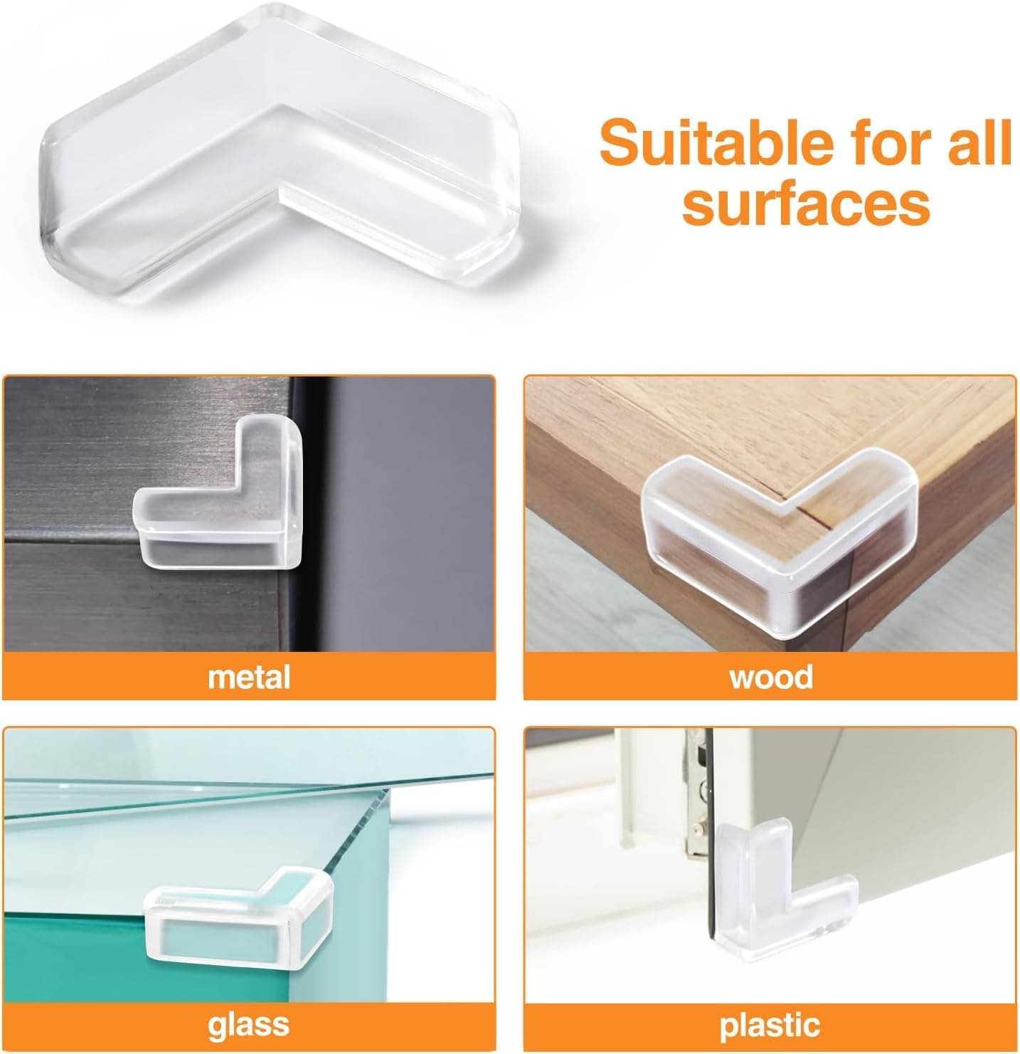     			Magnique 4 pcs Silicon Corner Protector, Sharp Edge Protector for Furniture, Baby Bed Corners Edge Protector Child Safety Corner Edge Corner Safety Guard for Kids