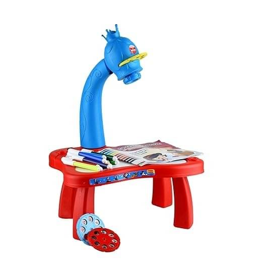     			Mickey Drawing Kids Projector Set Painting Desk Table with Patterns & Colorful Water Pens Table Lamp for Better Creativity & Education Board Game for Kids