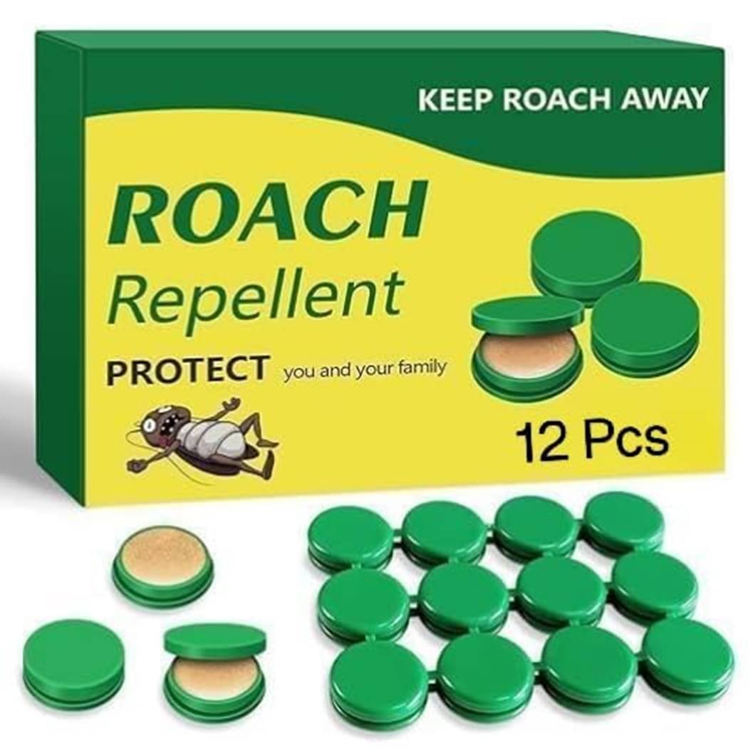 Natural Cockroach Killer Trap for Kitchens, Bathrooms, and Cabinets, Eco-Friendly Home Remedy for Indoor Cockroach Control Repellent Gel (12 Piece)     			Natural Cockroach Killer Trap for Kitchens, Bathrooms, and Cabinets, Eco-Friendly Home Remedy for Indoor Cockroach Control Repellent Gel (12 Piece)