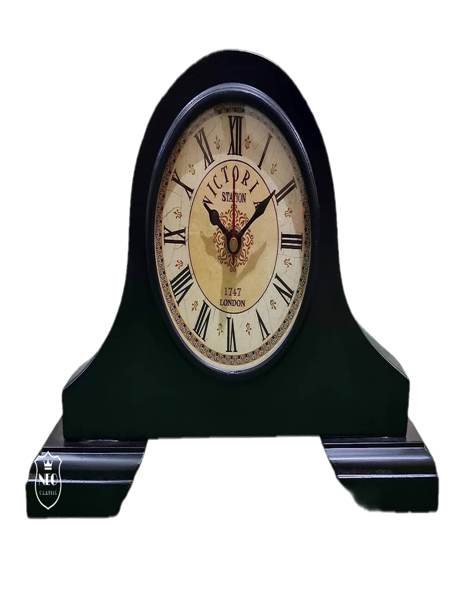 Neo Classic Analog Wood Triangle Table Clock - Pack of 1 Neo Classic Analog Wood Triangle Table Clock - Pack of 1