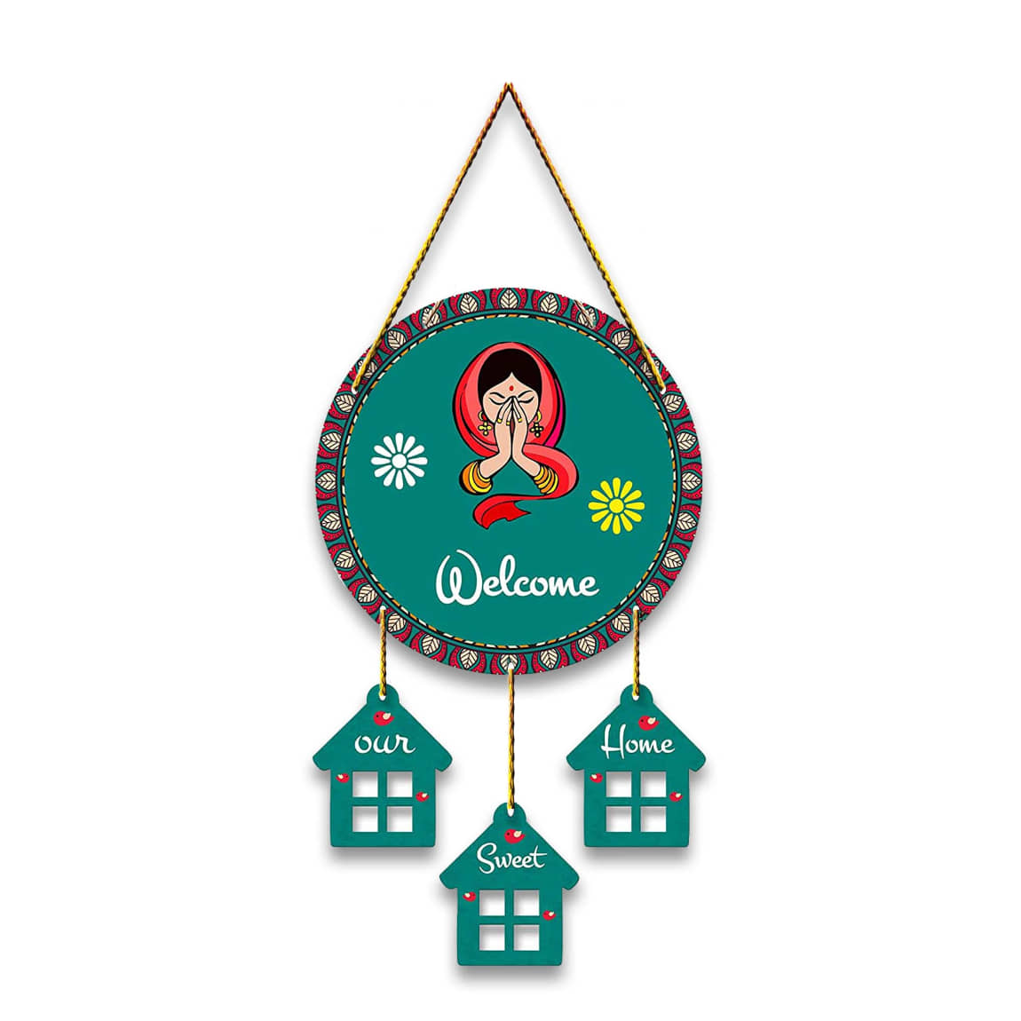 Positive Vibe Lifestyle Traditional Door Hanging 1 ft Multi ( Pack of 1 )