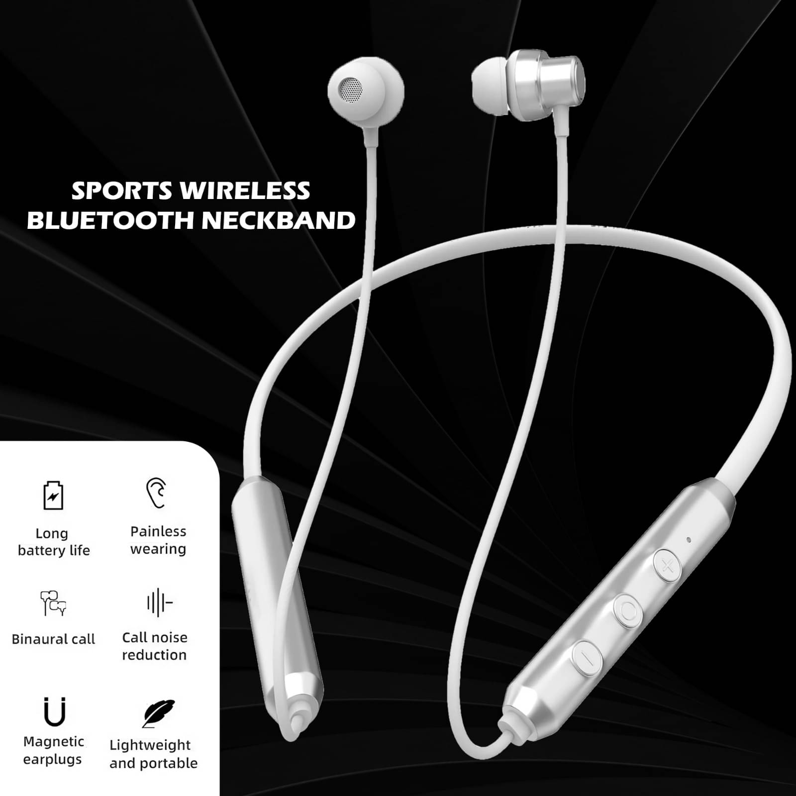     			Shop To Shop In-the-ear Bluetooth Headset with Upto 12h Talktime Deep Bass - Silver