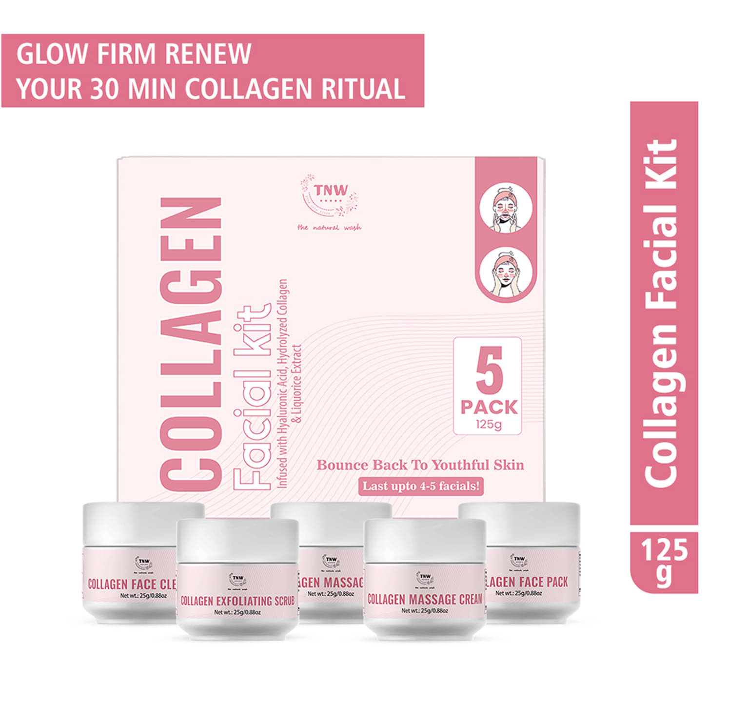     			TNW - The Natural Wash 3 Times Use Facial Kit For All Skin Type Floral 125 ( Pack of 1 )