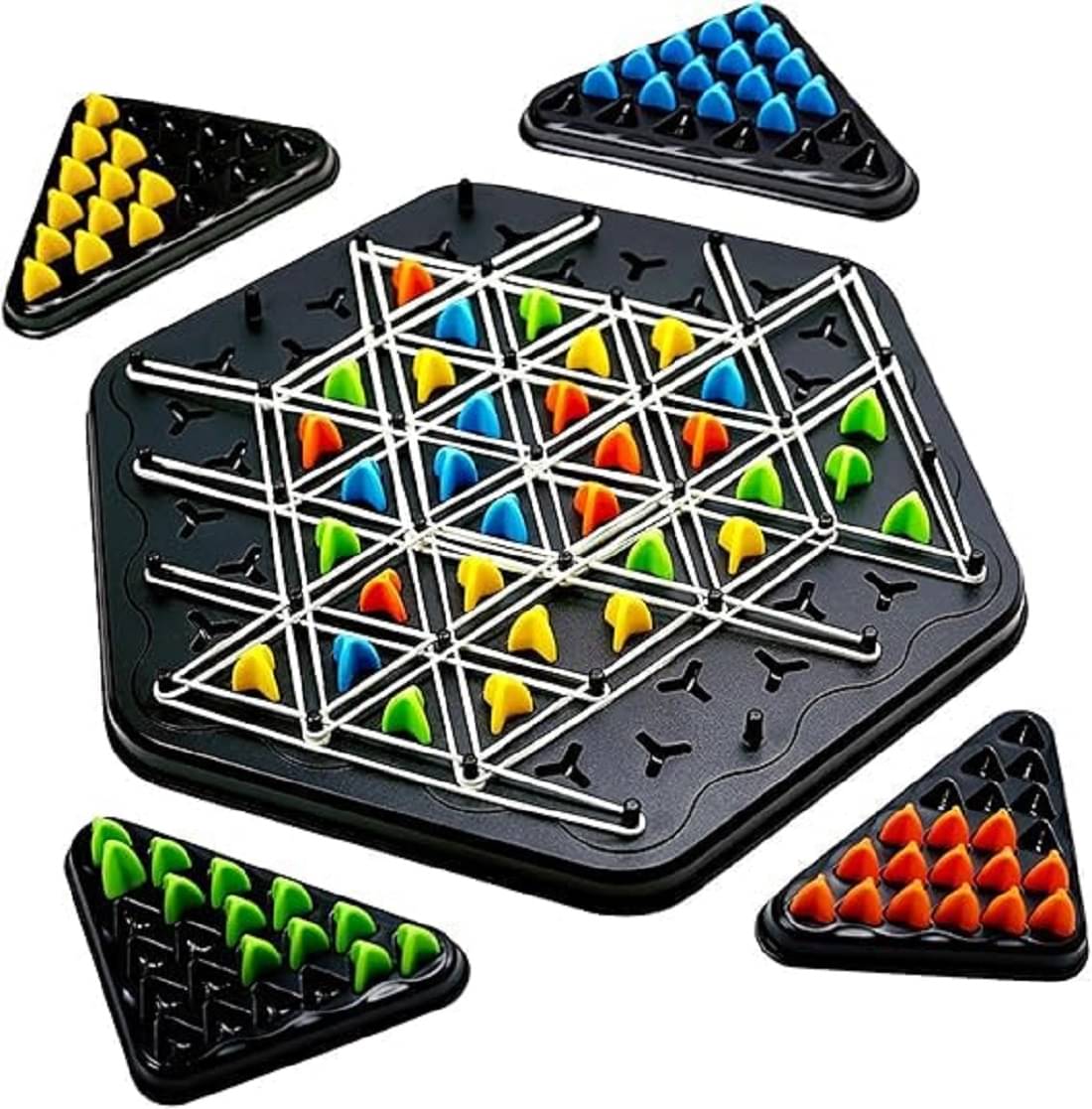     			VBE  Large Size Chain Triangle Chess Game, Triggle Game, Board Game for Family Game Night - Family Board Games for Kids and Adults - 2-4 Players - Ages 3 Years and Up
