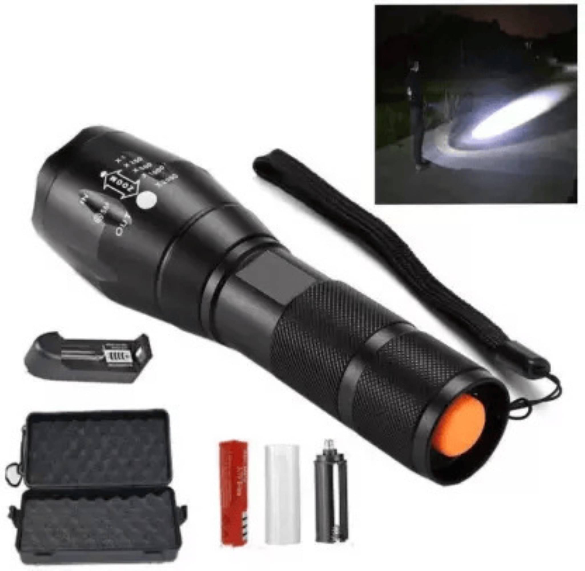     			VXT - 15W Rechargeable Flashlight Torch ( Pack of 1 )