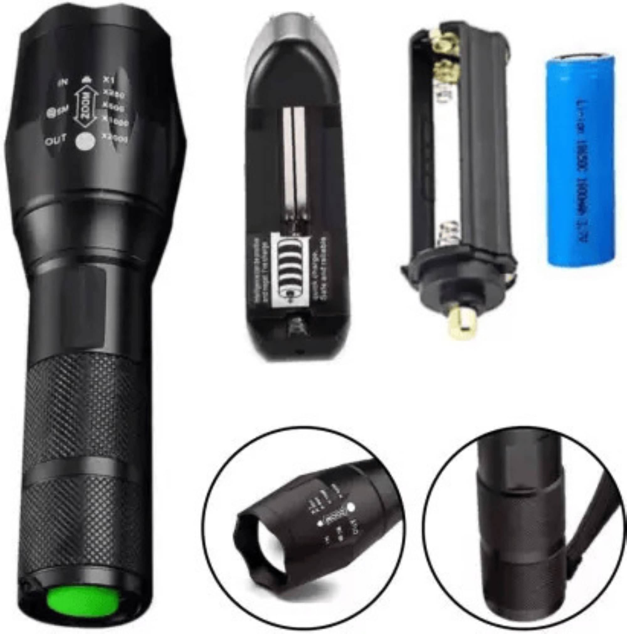     			VXT - 15W Rechargeable Flashlight Torch ( Pack of 1 )