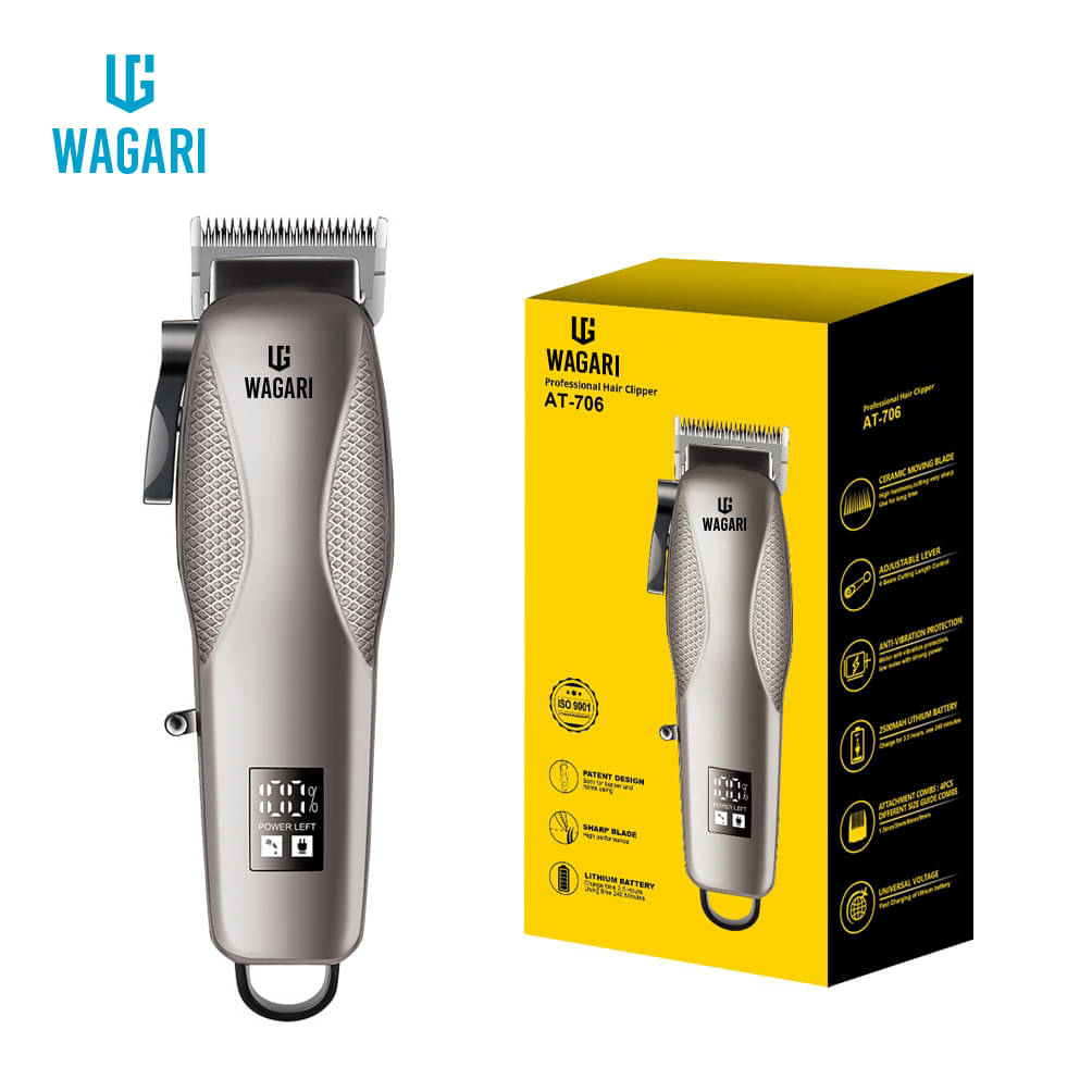     			wagari AT-706 Grey Cordless Beard Trimmer With 240 minutes Runtime
