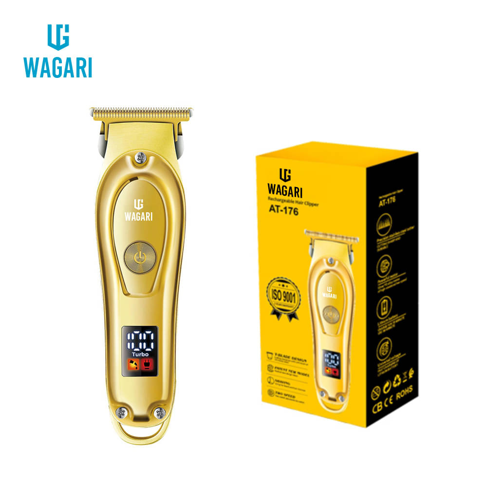     			wagari AT-716 Yellow Cordless Beard Trimmer With 240 minutes Runtime
