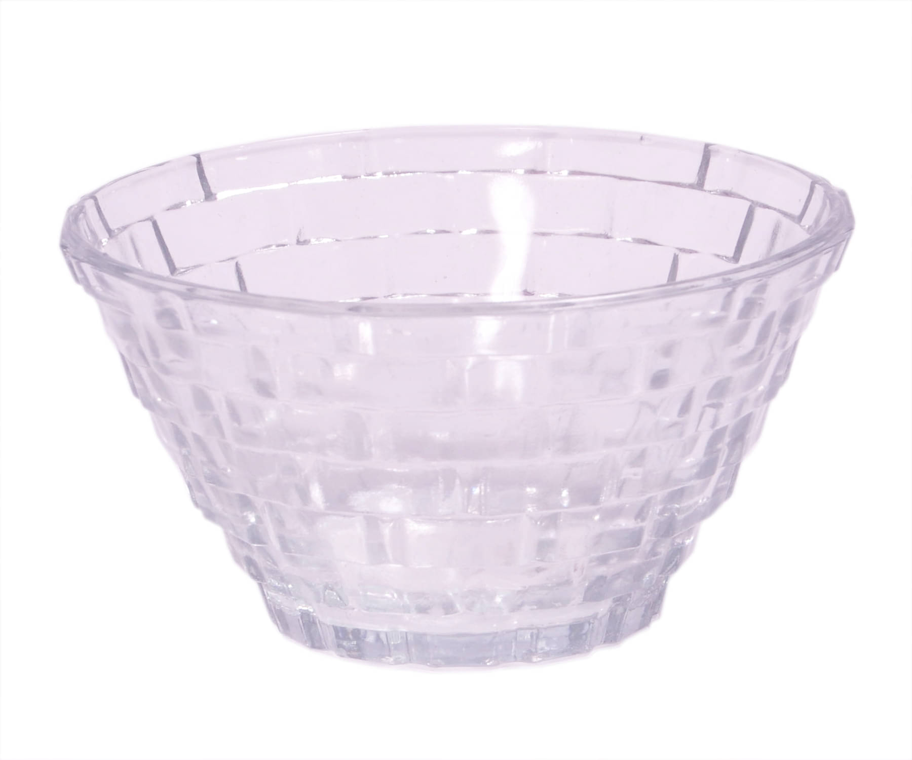 AFAST Vegetable Bowl Glass Embossed Snacks Bowl 11.5 cm ( Set of 1 ) Transparent     			AFAST Vegetable Bowl Glass Embossed Snacks Bowl 11.5 cm ( Set of 1 ) Transparent