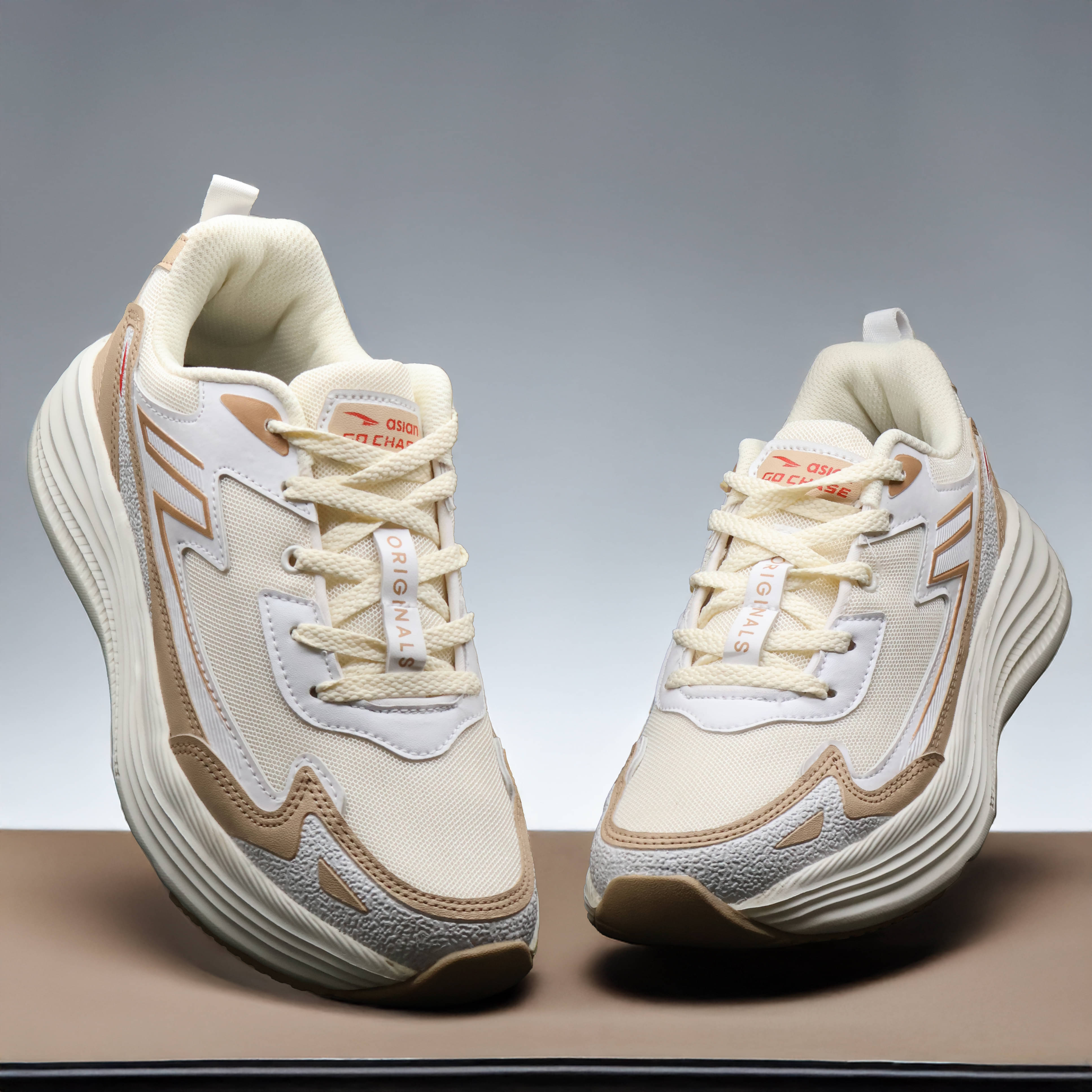 ASIAN BOSS-21 Cream Men's Sports Running Shoes ASIAN BOSS-21 Cream Men's Sports Running Shoes
