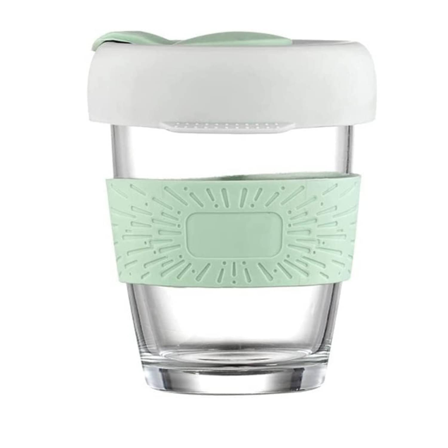     			Baskety Reusable Coffee Cup Glass Travel Mug 350 mL ( Pack of 1 )