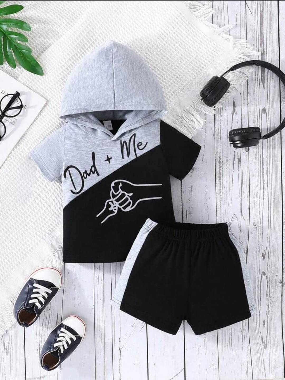 CUTEVIBE Pack of 1 Boys Cotton Blend T-Shirt & Shorts Set ( Grey Melange )     			CUTEVIBE Pack of 1 Boys Cotton Blend T-Shirt & Shorts Set ( Grey Melange )