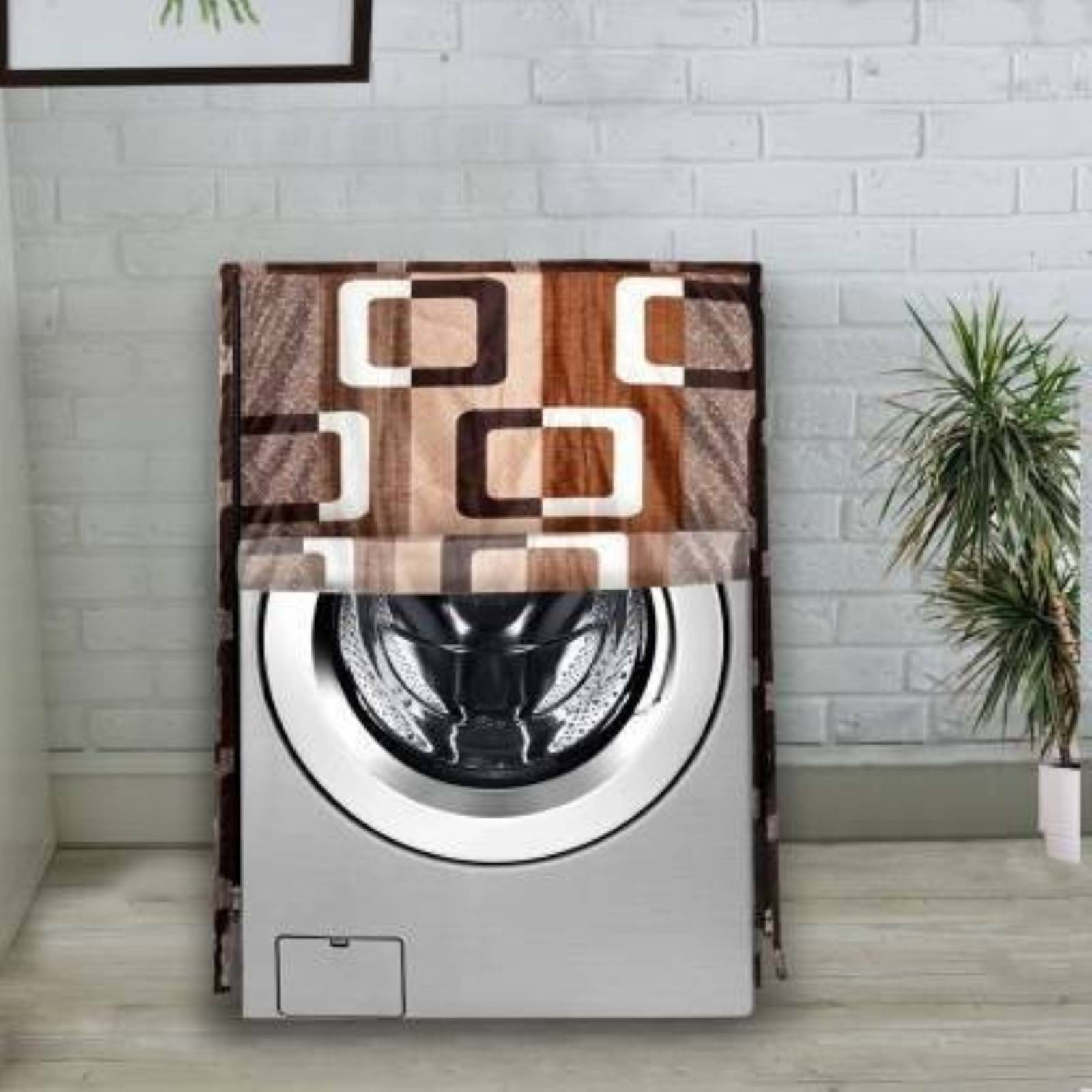     			DPA Collection Front Load Washing Machine Cover Compatiable For 8 kg - Brown