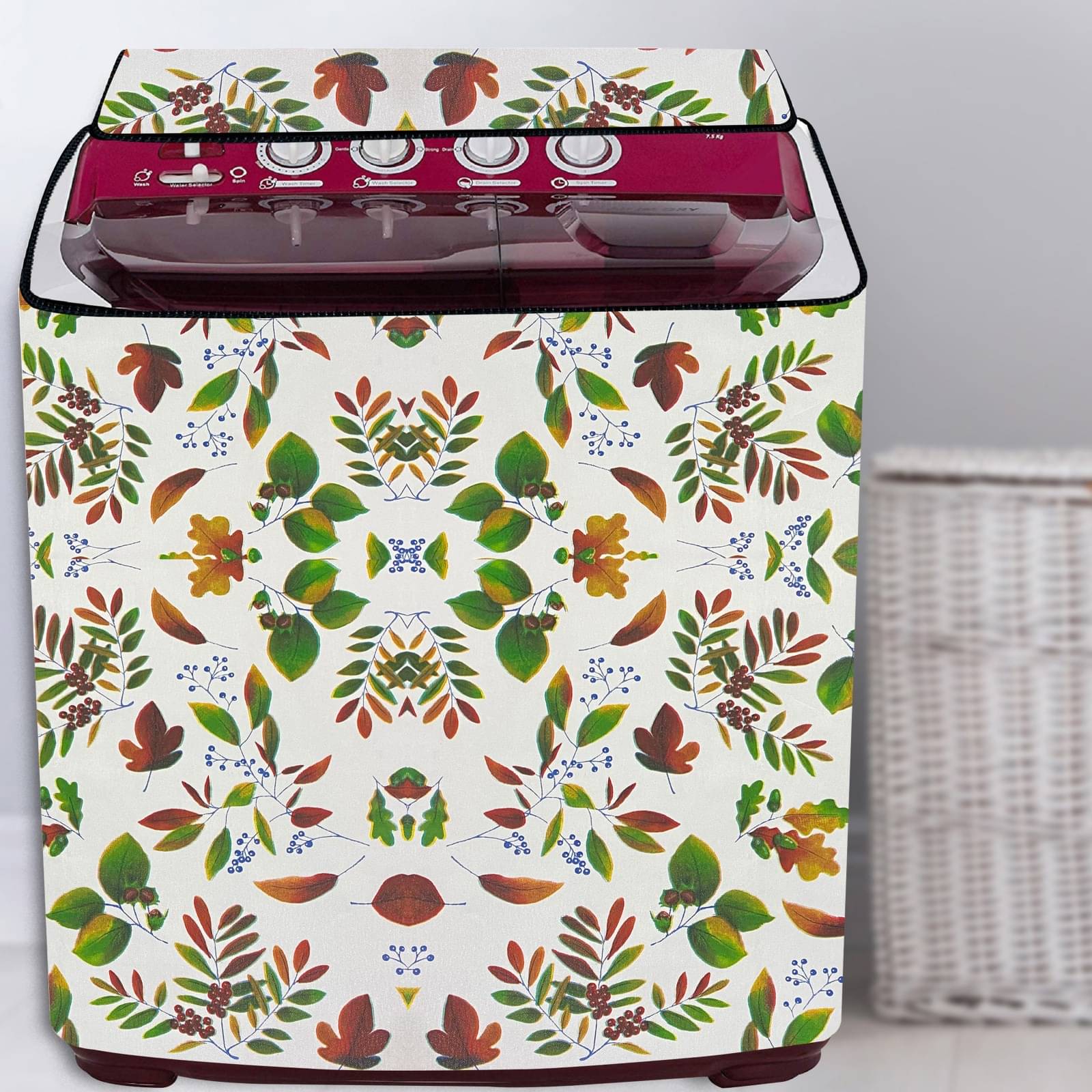 DPA Collection Semi-Automatic Washing Machine Cover Compatiable For 8 kg - Multicolor     			DPA Collection Semi-Automatic Washing Machine Cover Compatiable For 8 kg - Multicolor