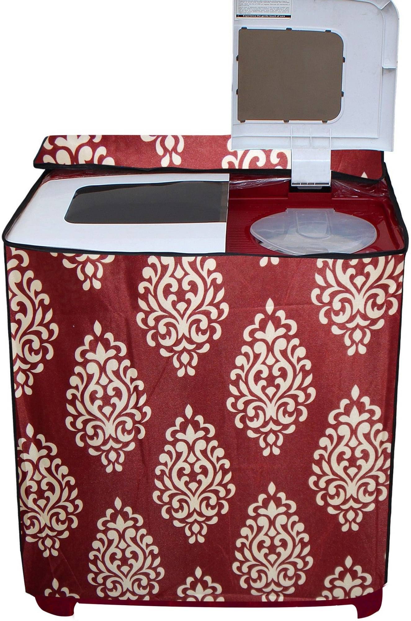 DPA Collection Semi-Automatic Washing Machine Cover Compatiable For 8 kg - Maroon     			DPA Collection Semi-Automatic Washing Machine Cover Compatiable For 8 kg - Maroon