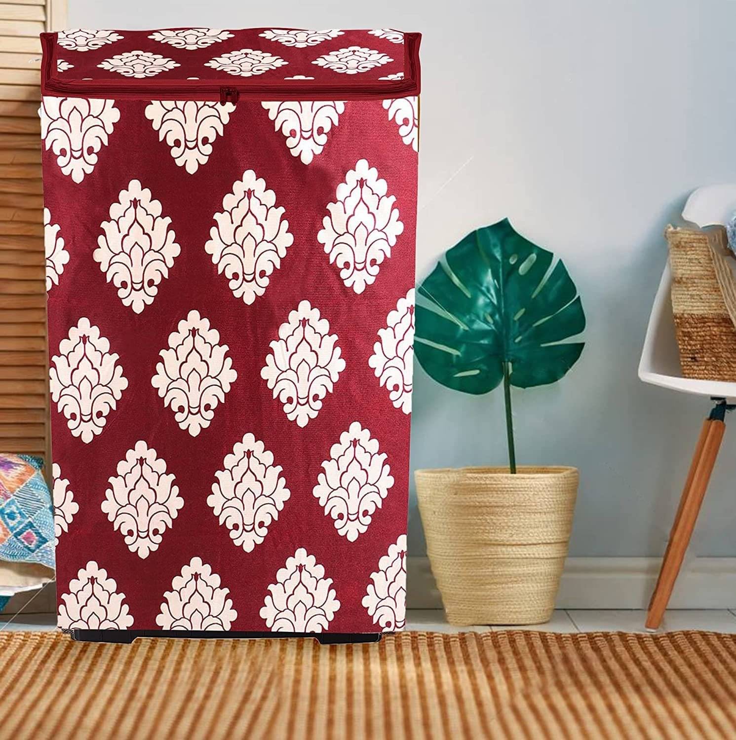 DPA Collection Top Load Washing Machine Cover Compatiable For 8 kg - Maroon DPA Collection Top Load Washing Machine Cover Compatiable For 8 kg - Maroon